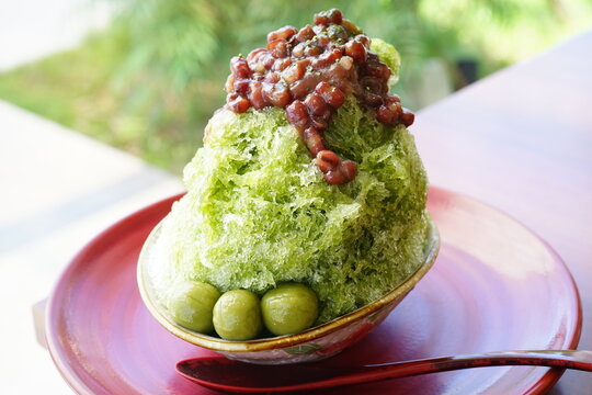 かき氷　宇治抹茶金時