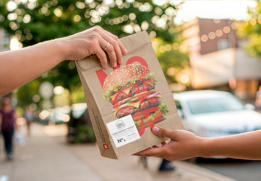 Fast Food Package Mockup Realistic Template for Visual Identity Showcase