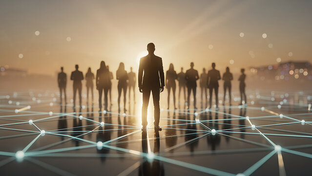 Business Network Digital Connection Teamwork Global Concept