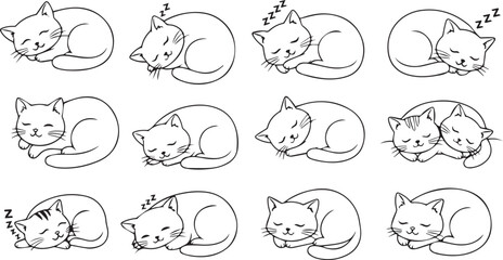 Obraz premium Hand drawn doodle style pig heads different angles vector