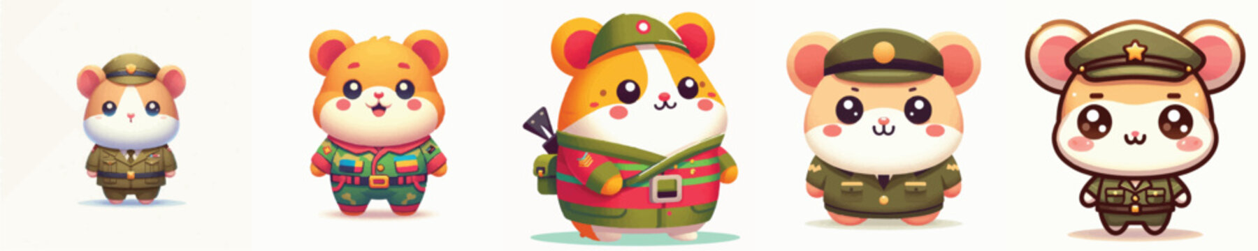 Vector of a hamster soldier