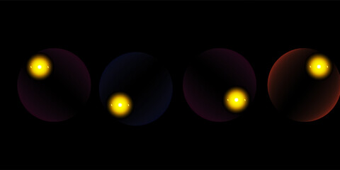 Abstract gradient with round shapes, neon, blue and icons. Flowing and digital blob shapes, light and dynamic.eps10 © Rochmatul