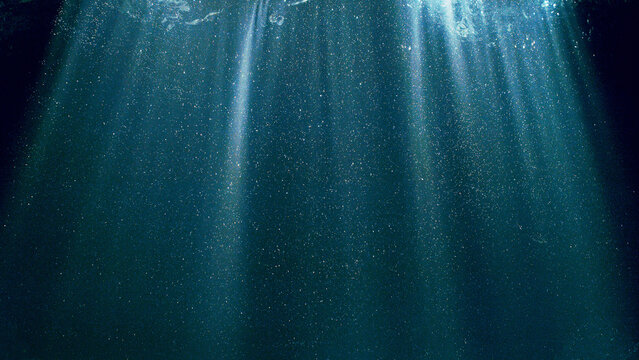 Dark Blue Ocean Surface Seen from Underwater