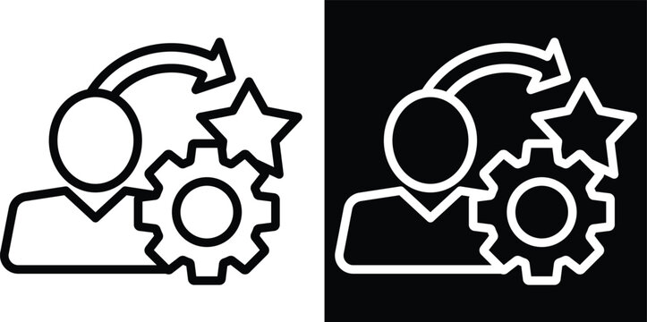 personalize Two-tone version in black and white background