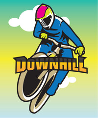 Fototapeta premium Downhill Logo