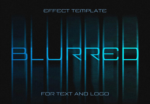 Glowing Text Effect &ndash; Gradient Blur Typography for Logo, Poster & Branding (PSD)