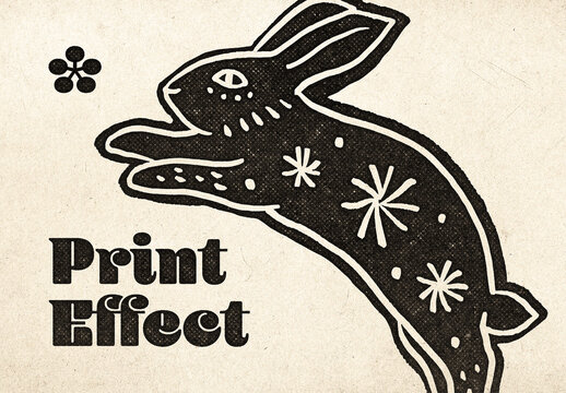 Ink Stamp Effect &ndash; Halftone Typography for Logo, Poster & Branding (PSD)