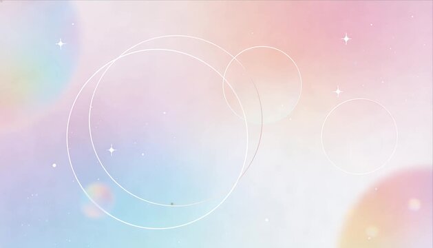 Pastel rainbow background circle line abstract pride month celebration dreamy soft gradient color design wall decor digital illustration gentle sky cloud light blur glow magic fantasy smooth texture