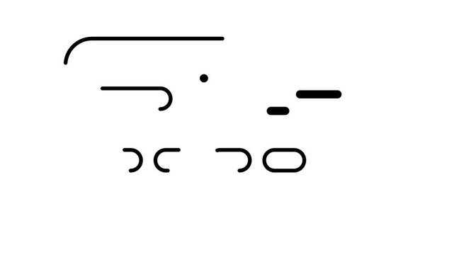Self-drawing bank credit card line icon, 4K animated financial outline symbol seamless loop