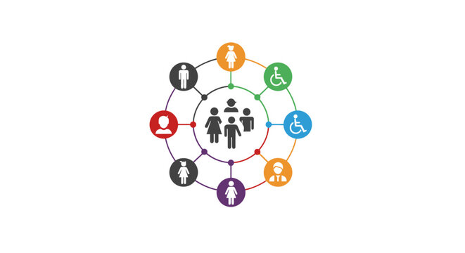 Diversity and Inclusion Icons for Accessibility and Community.