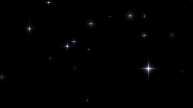 White glittering stardust circle, luxury white glitter sparkles line trail, magic sparkles glitter line stars, pixie dust path, glittering stars particles on black screen background. 4k
