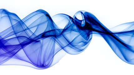 Naklejka premium Abstract flowing blue and purple smoke or ink against a white background with abstract