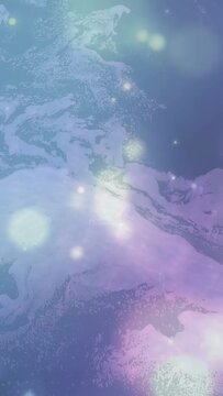 Vertical video: Central glow emerging, marble shifting while orbs pulsing, creating looped backdrop