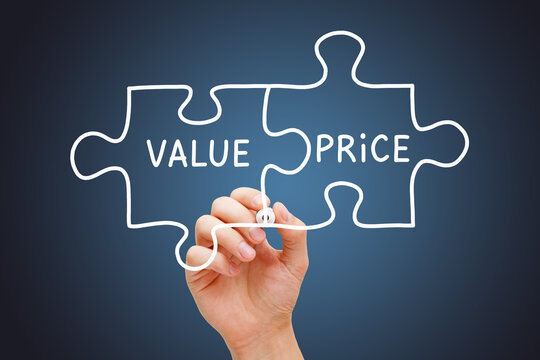 Price Value Jigsaw Puzzle Business Concept