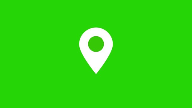 location icon with radio wave animation. Navigation, pointer, location, map, GPS. Location icon.