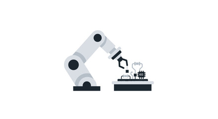 Fototapeta premium Industrial robotic arm in action.