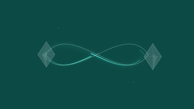 Abstract Teal Technology Infinity Loop Animation