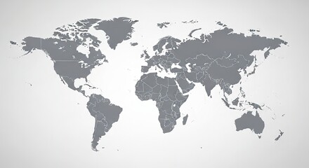 Fototapeta premium World map illustration global connectivity and geography concept