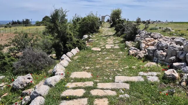 Ancient Roman Road Journey: walking through historical Roman Road in Sağlıklı Village Tarsus, Turkey