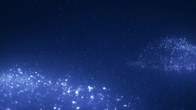 Glowing particle field reacting to invisible forces.