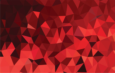 Dynamic abstract low poly pattern in striking red shades creating a modern digital art background texture © Sultana