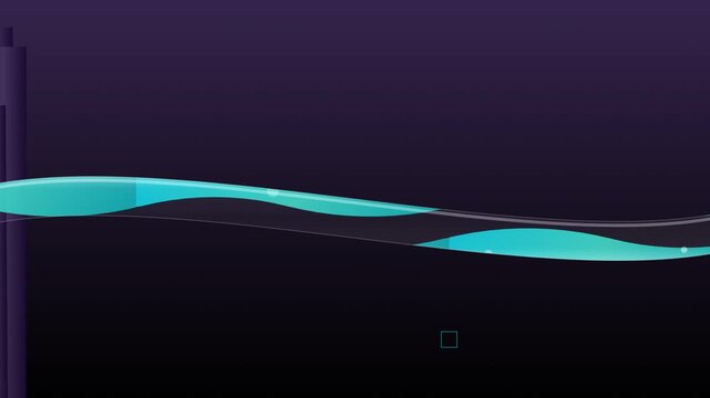 Digital HUD Blue Liquid Wave Animation