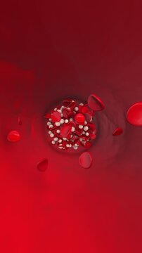 Blood clot in human artery