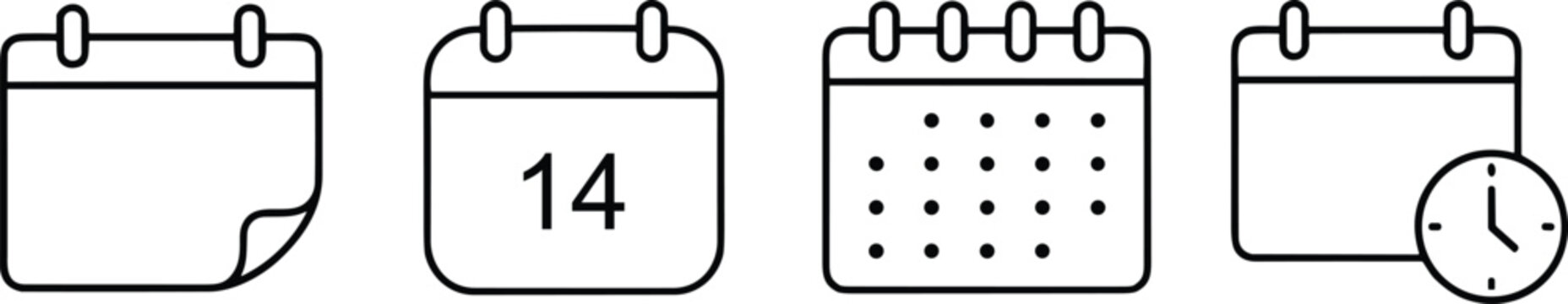 Calendar or appointment schedule flat icon icon for apps and websites 