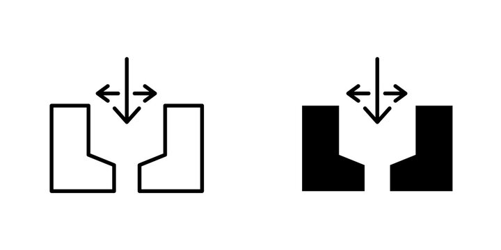 Gap icon on white background, editable stroke svg 10