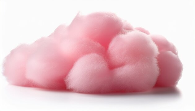 pink cotton candy isolated on white background
