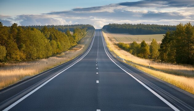 straight highway perspective with clear lane markings guiding onward progress towards future possibilities