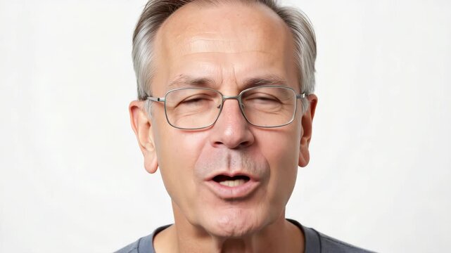 A man wearing glasses is speaking. He has a bald head and is looking directly at the camera.