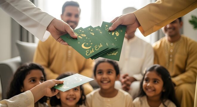 Eid Mubarak Celebration with Family and Traditional Gift Giving bangali new year