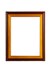 Obraz premium Empty blank retro wooden frame isolated on white