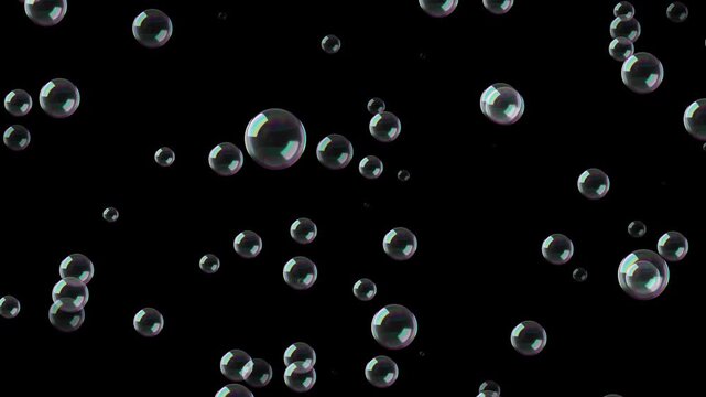 Bubbles Rising Animation | Floating Bubble Motion Effect. Floating Soap Bubbles Animation | Liquid Bubble Overlay. Liquid Bubbles Floating Animation | Transparent Background Effect.