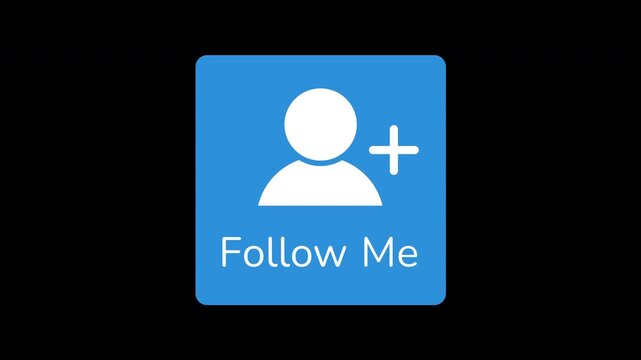 SNSの水色の正方形のFollow Meボタン,アイコン,青,フォロー,プラス,誘導,クリック,アルファチャンネル,透過,Light blue square &ldquo;Follow Me&rdquo; button for social media, icon, blue, follow, plus, call-to-action, click, alpha channel, transparent