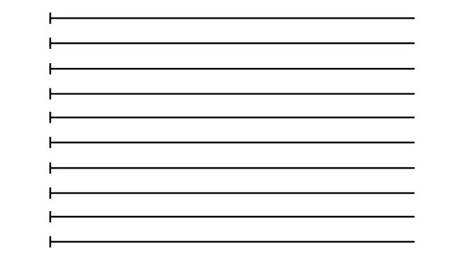Blank Lined Paper Icon. Ruled Notebook Page Design. Writing Line Sheet Element. Minimal Black Line Illustration Style. Vector Design Element
