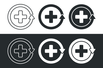 Obraz premium Healing Recovery Icon. Healthcare Restore Symbol, Vector Illustration