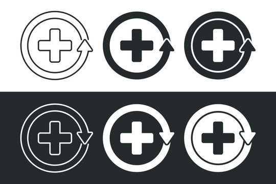 Healing Recovery Icon. Healthcare Restore Symbol, Vector Illustration