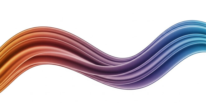 Abstract colorful wavy brush stroke with texture.