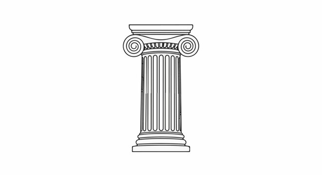 A classic Ionic column, a cornerstone of architectural design