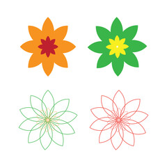 Obraz premium Set of flower icons