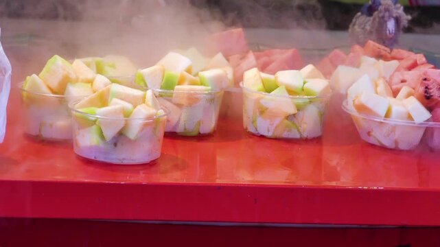 Street food. National cuisine of the Uighurs. Urumqi