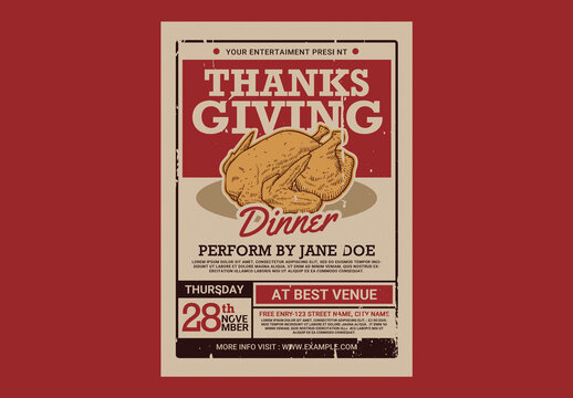 Thanksgiving Dinner Flyer