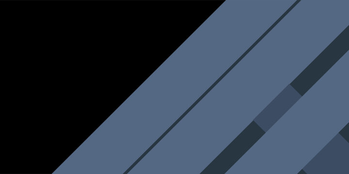 Modern black blue abstract background. Minimal. Color gradient. Dark. Web banner. Geometric shape. 3d effect. Lines stripes triangles.