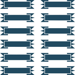 Fototapeta premium A grid arrangement of twelve dark blue horizontal banner ribbons with jagged ends and white outlines