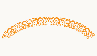  golden wedding tiara with intricate floral filigree design on white background ©  graphicdeck