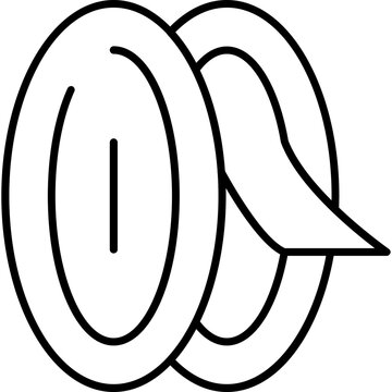 Pipe Repair Tape Outline Icon