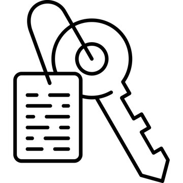 Public Key Outline Icon