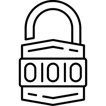 Binary Encryption Outline Icon